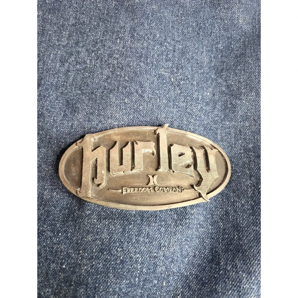 Hurley Large Freedom Company Metal Skater Belt Buckle